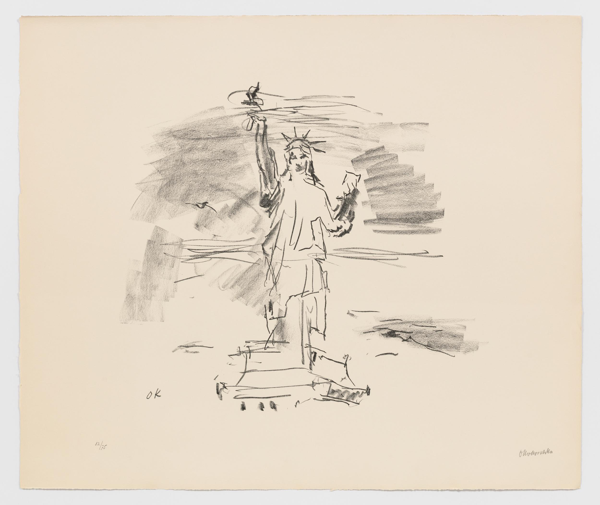 Statue of Liberty I - Print by Oskar Kokoschka