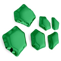 Kamyki 6 Emerald, Mounted Sculpture by Oskar Zieta