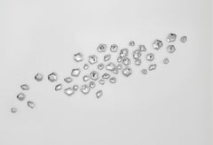 Kamyki set of 18, Mounted Sculptures in Stainless Steel by Oskar Zieta