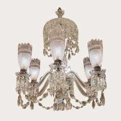 Osler Crystal Cut Glass Six-Arm Chandelier