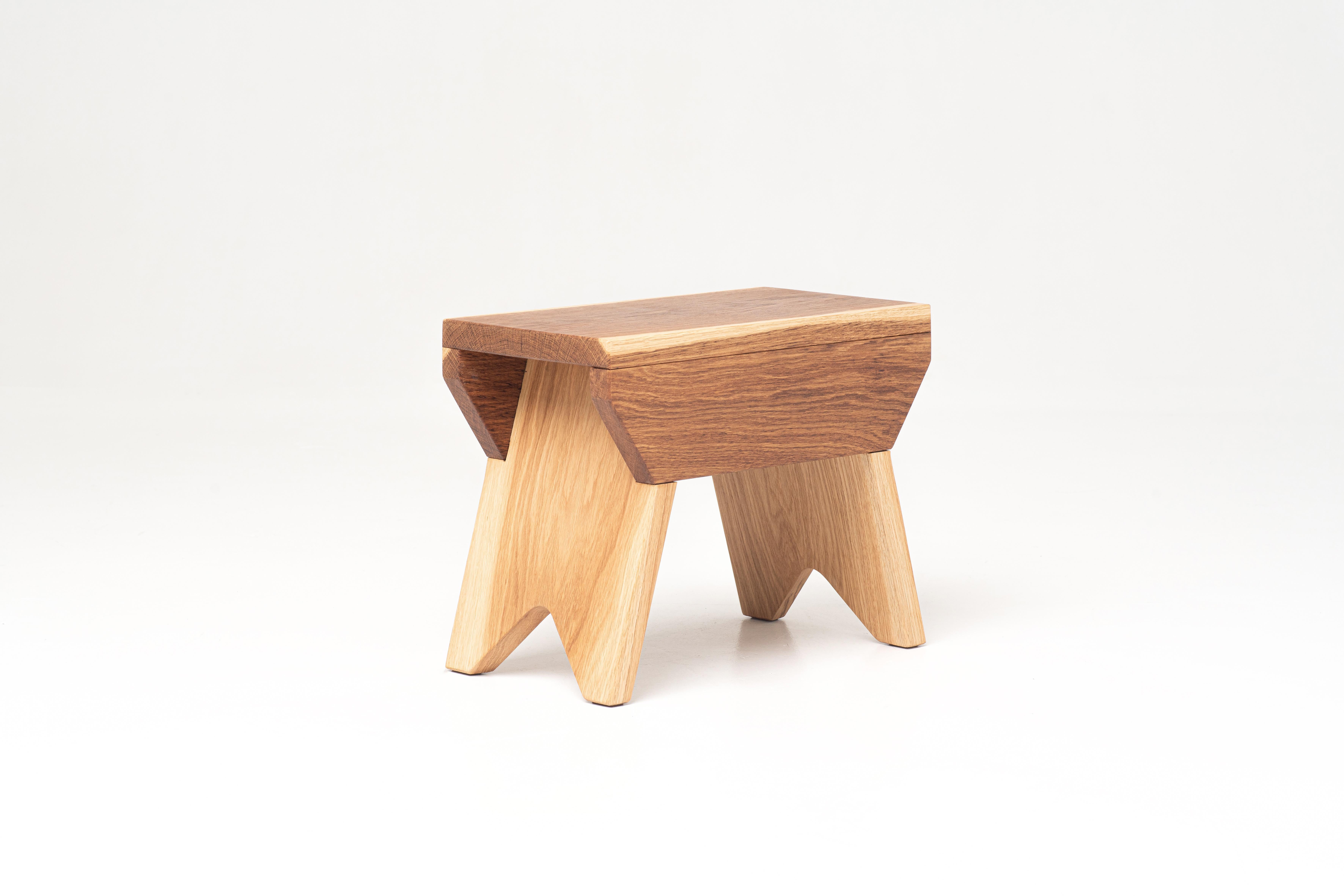 Ukrainian Oslinchik 01 Low Stool by Oito For Sale