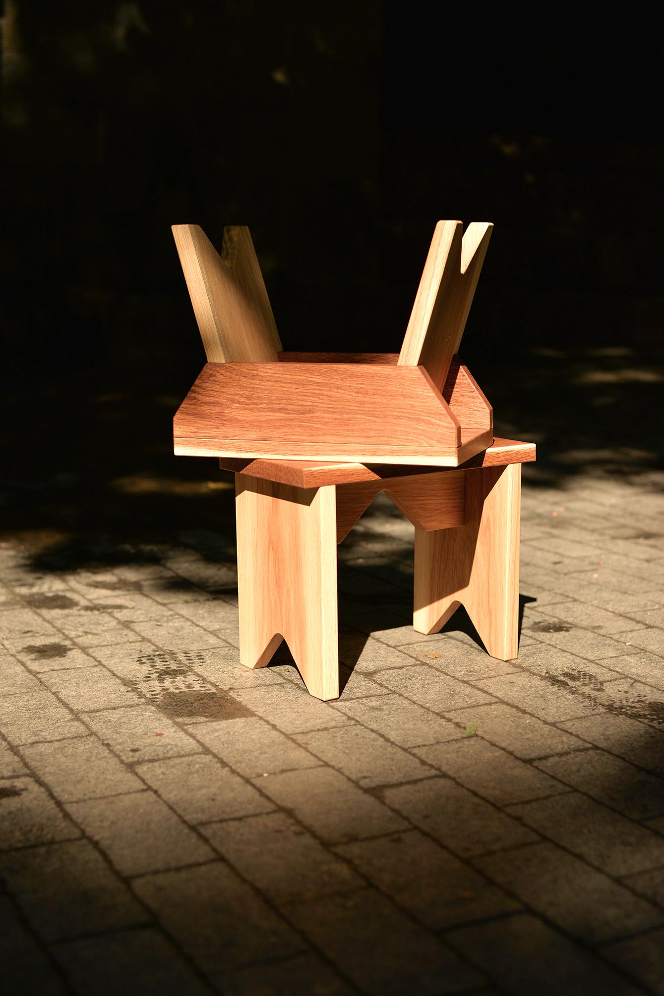 Oslinchik 01 Low Stool by Oito In New Condition In Geneve, CH