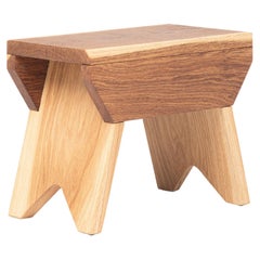 Low Stool “Oslinchik 01” Natural Oak Collection