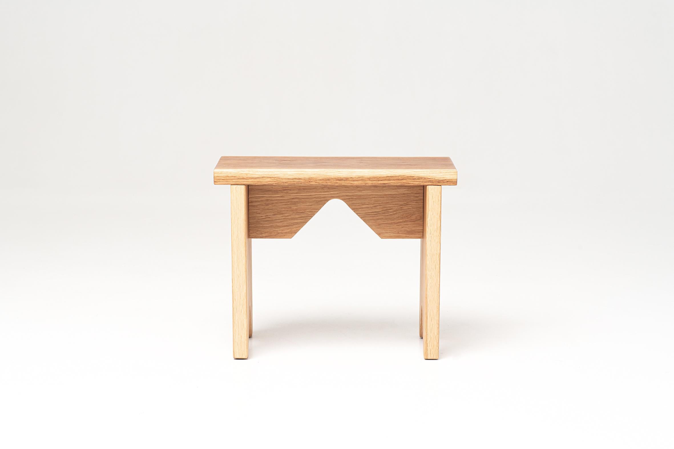 Oslinchik 02 low stool by Oito
Dimensions: D21 x W38 x H30 cm
Materials: Oak wood, wax or paint.
Weight: 4 kg
Also Available in different colours.

Wooden stools are a trend for environmental friendliness and home comfort. We try to make our