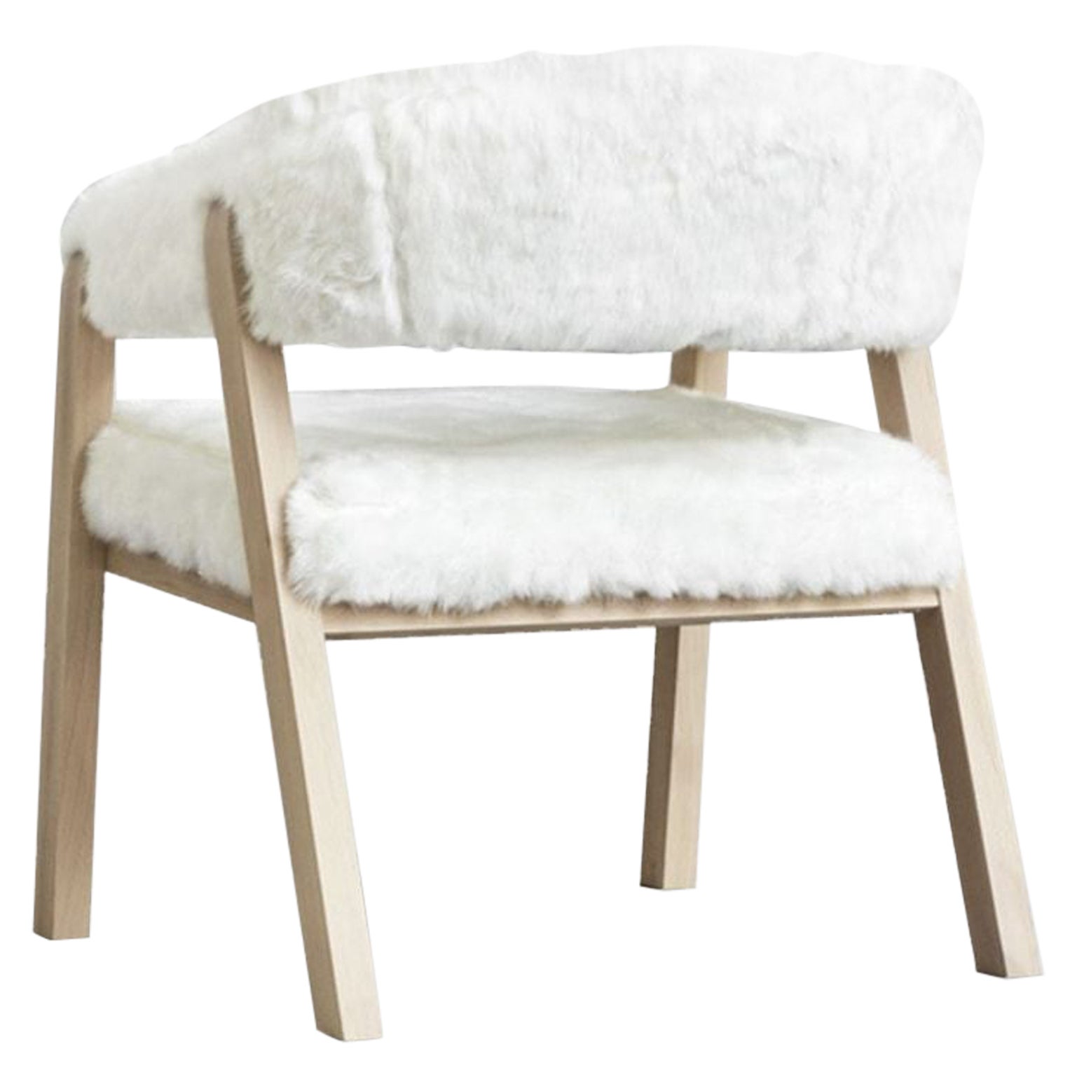 Oslo Armchair Arctic Fox Throw by Pepe Albargues For Sale