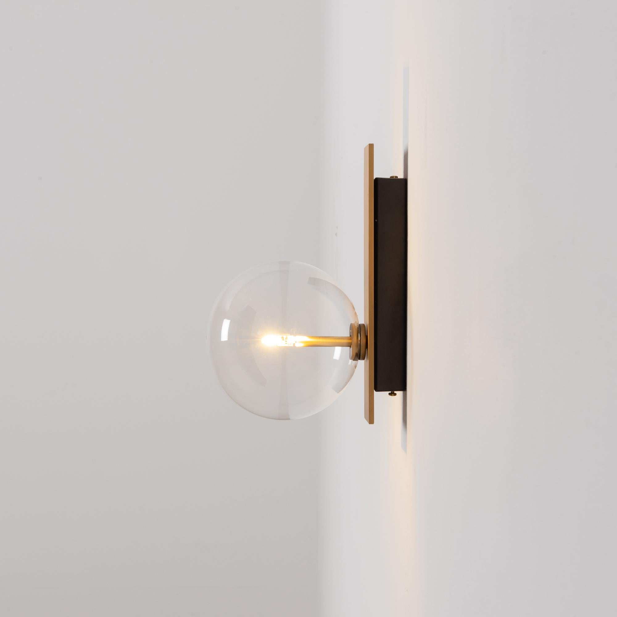 Modern Oslo Black Gunmetal Wall Sconce by Schwung For Sale