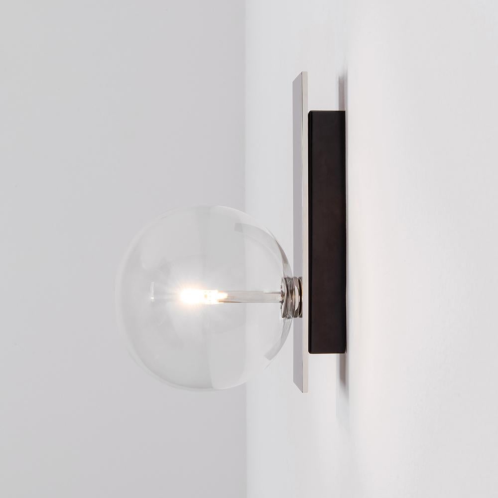 Oslo Black Gunmetal Wall Sconce by Schwung In New Condition For Sale In Geneve, CH