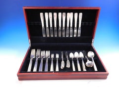 Juego de Cubiertos de Plata de Ley Oslo by Porter Blanchard Servicio de 10 Cenas 70 Piezas