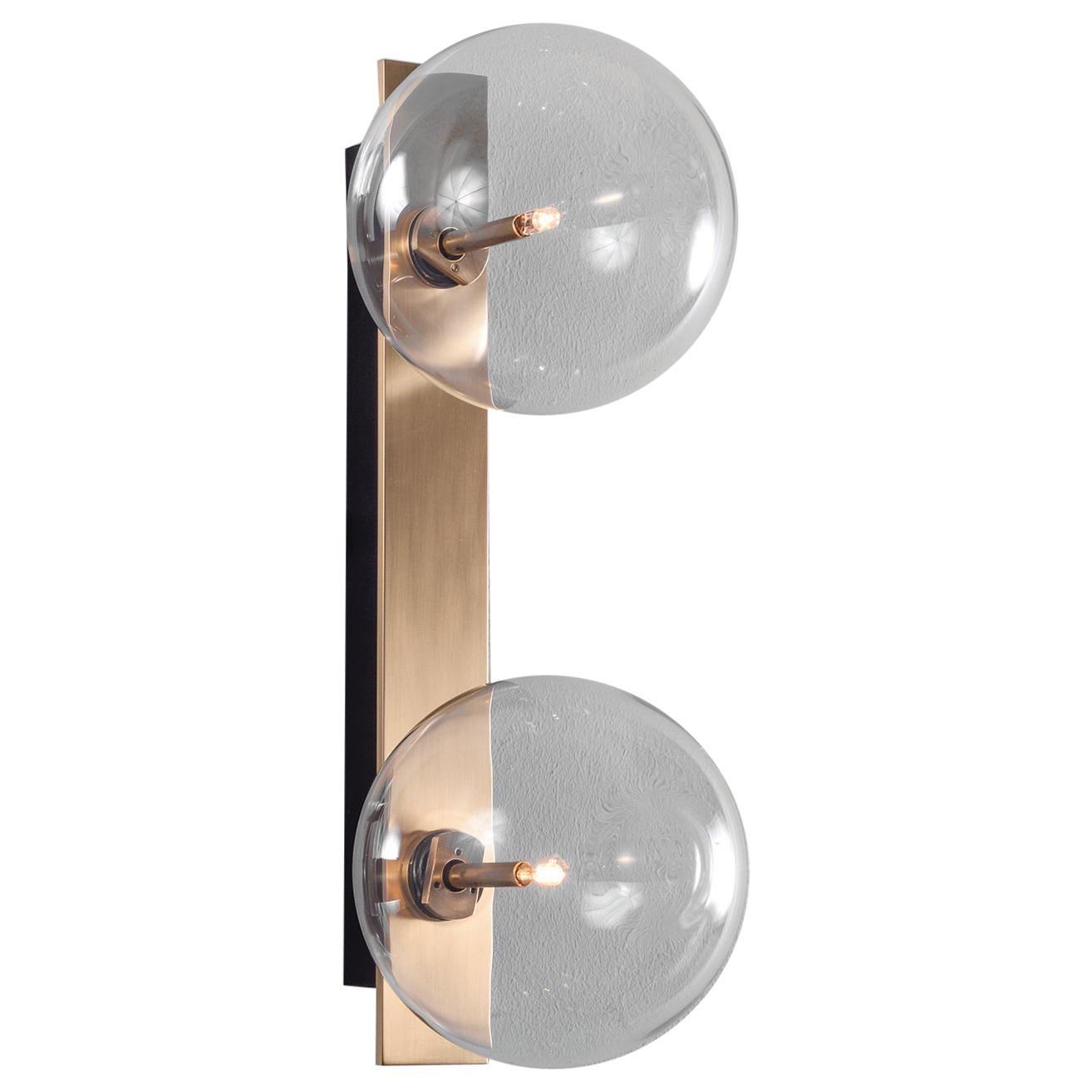 Oslo Dual Brass Wall Sconce by Schwung