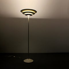 "Oslo" Floor Lamp in Aluminum and White Lacquered Steel - Kurt Nørregaard -