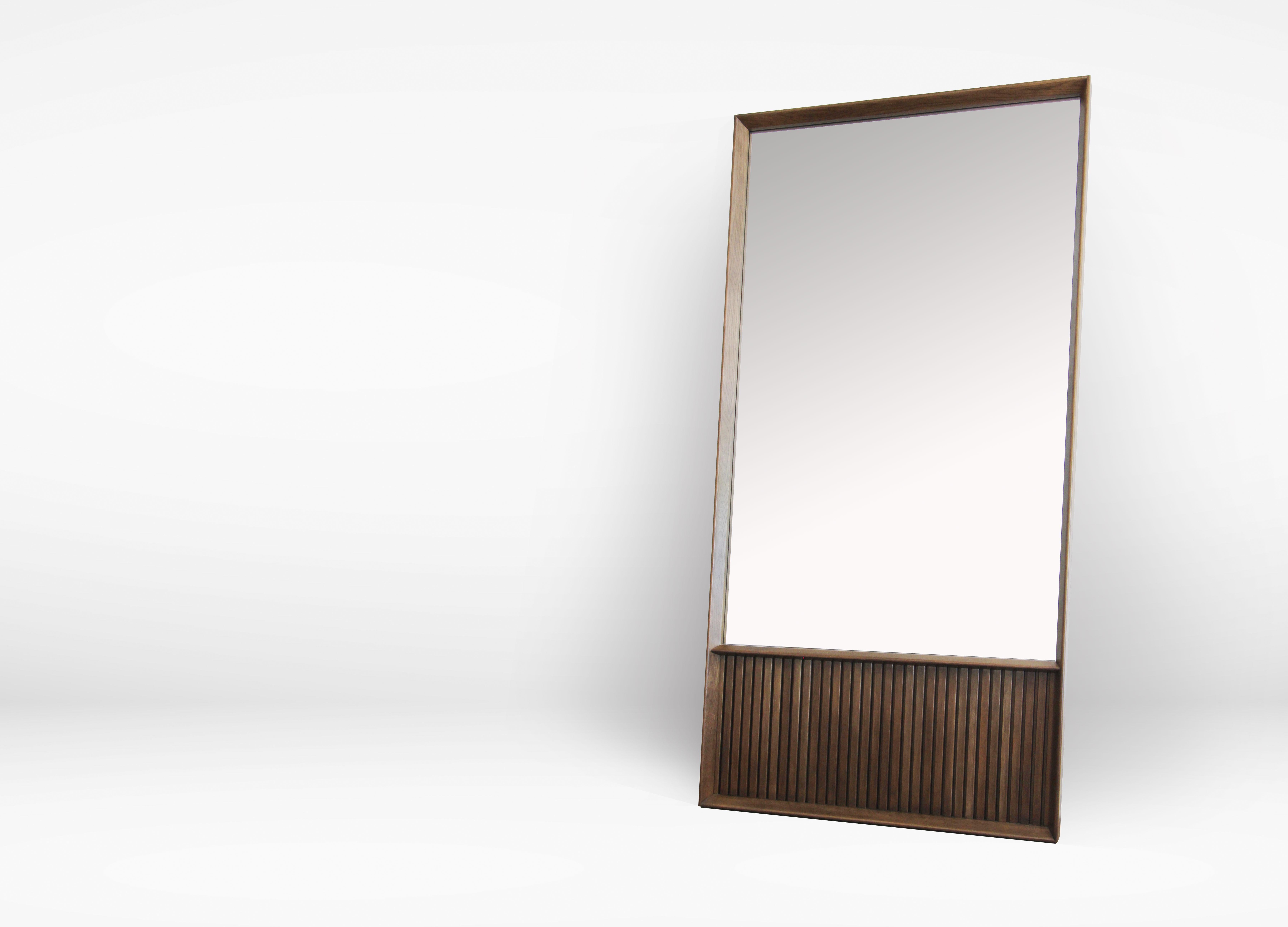 Moderne Miroir de sol rectangulaire en chêne Oslo en vente