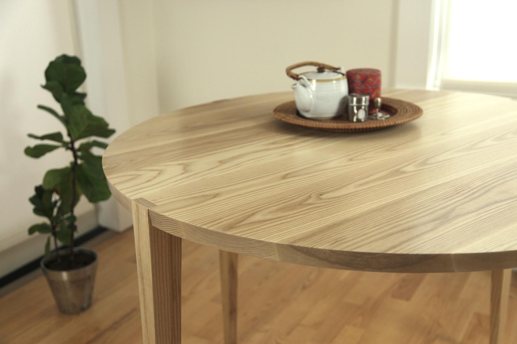 Begin your day with clarity. The clean modern lines of our handcrafted Oslo round dining table will bring focused attention and ambience to your kitchen nook, or bustling neighborhood cafe. Built with exquisite attention to detail, and completed