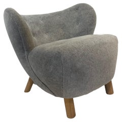 "Oslo" Silk and Mohair Chair, Custom MLB Design
