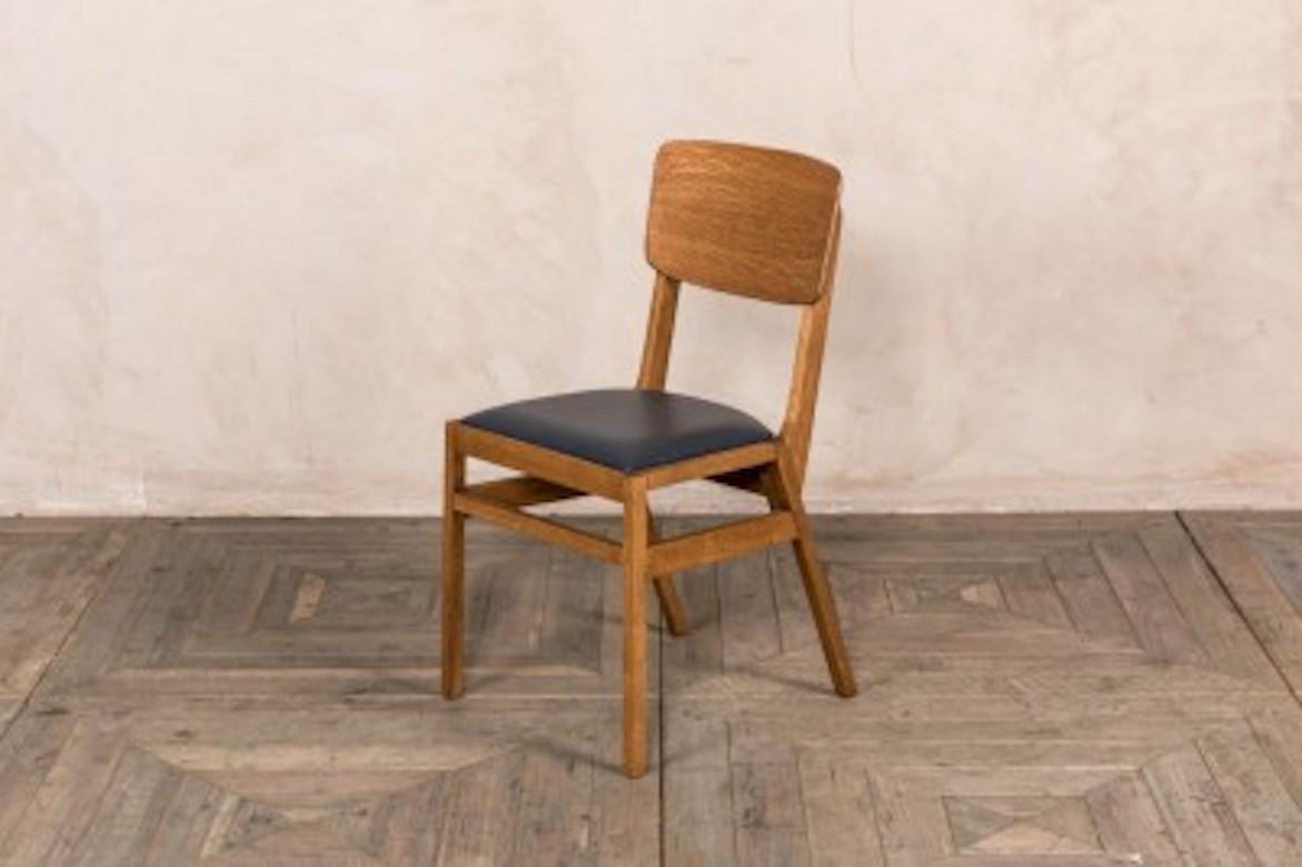 A fine Oslo stacking cafe chairs, 20th century.

Introducing the ‘Oslo’ chair, a new addition to our selection of vintage inspired seating.

These stacking cafe chairs are a stunning take on the vintage ben chair. They feature solid oak frames