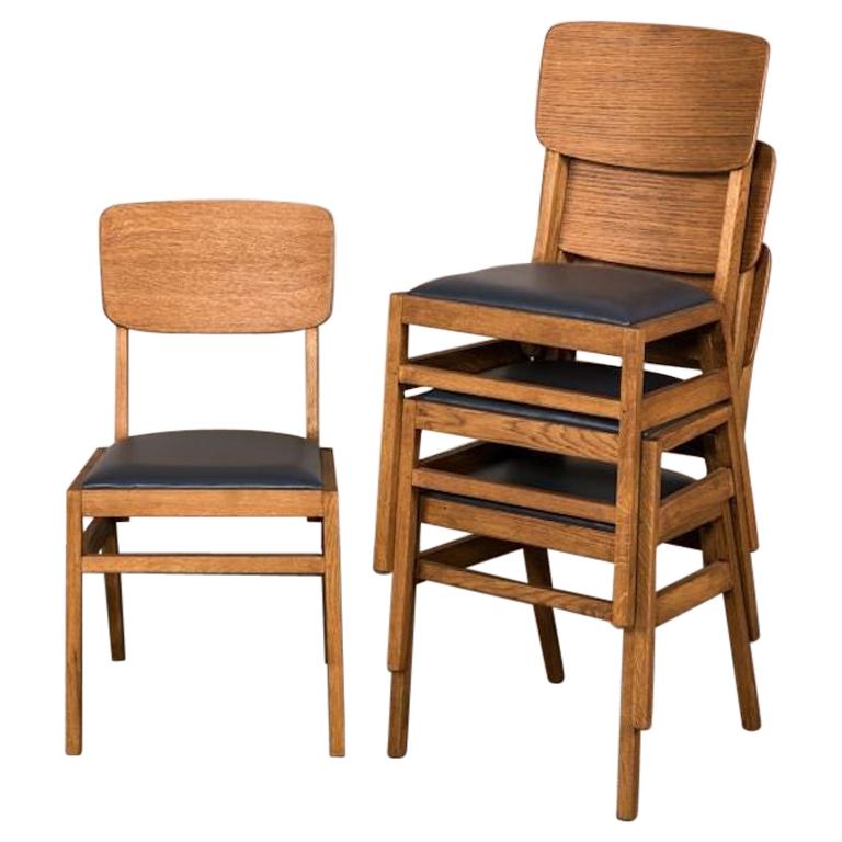 Oslo Stacking Cafe Chairs, 20th Century For Sale