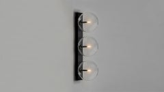 Oslo Triple Sconce by Schwung: Brass & Glass, Mid-Century Design
