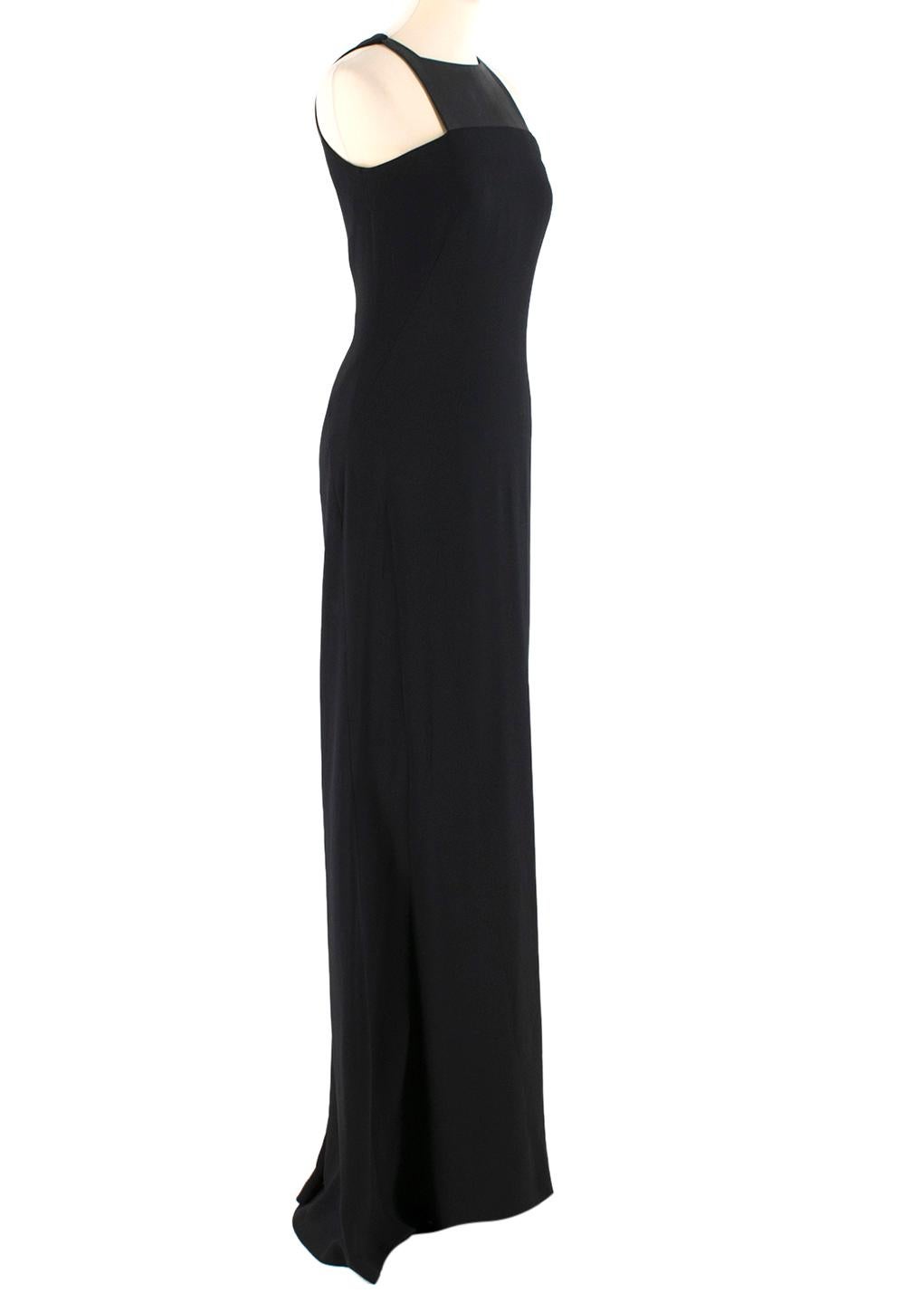 Osman Black Long Dress with  Leather Collar

- Black long dress
- Faux leather collar
- Open arms 
- Hidden zip fastening to the back 
- Satin lined

The seller usually wears XS-S size.

Measurements are taken laying flat, seam to seam. 

Approx