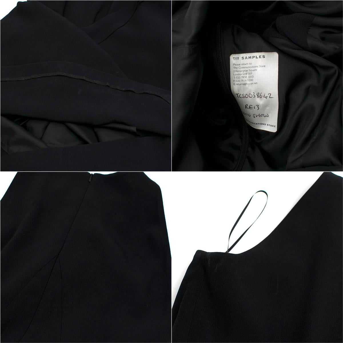 Osman Black Long Dress with Leather Collar estimated SIZE XS-S 4