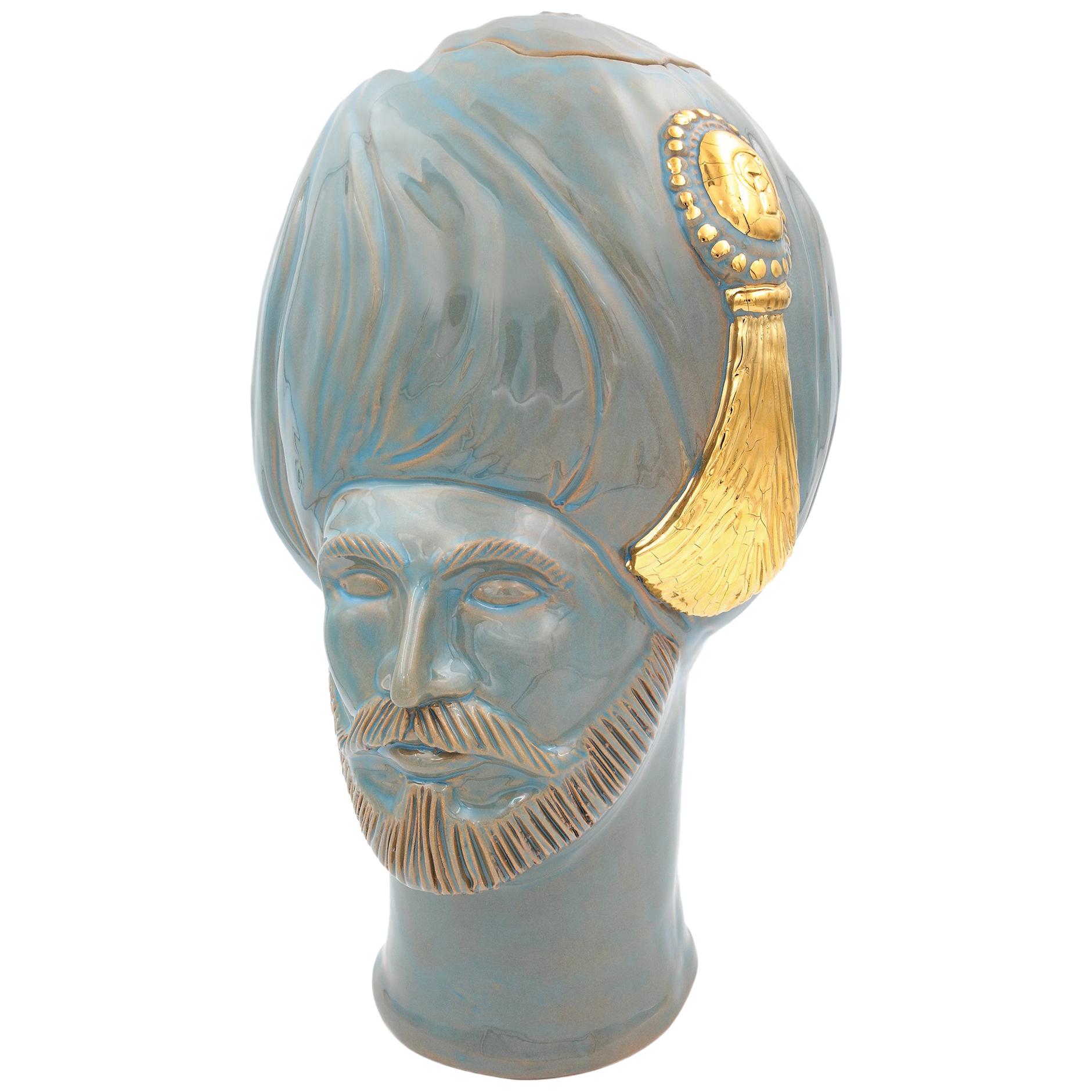 Osman, Gold Crita Ceramic Vase from Les Ottomans