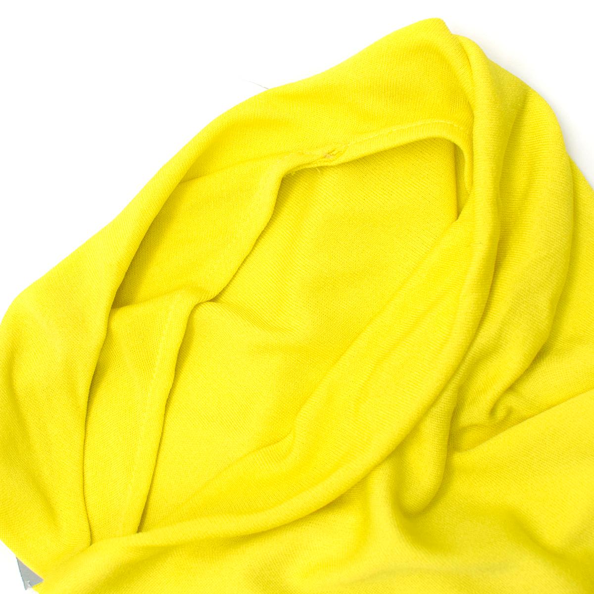 Osman Yellow Draped High Neck Gown  estimated SIZE XS 3
