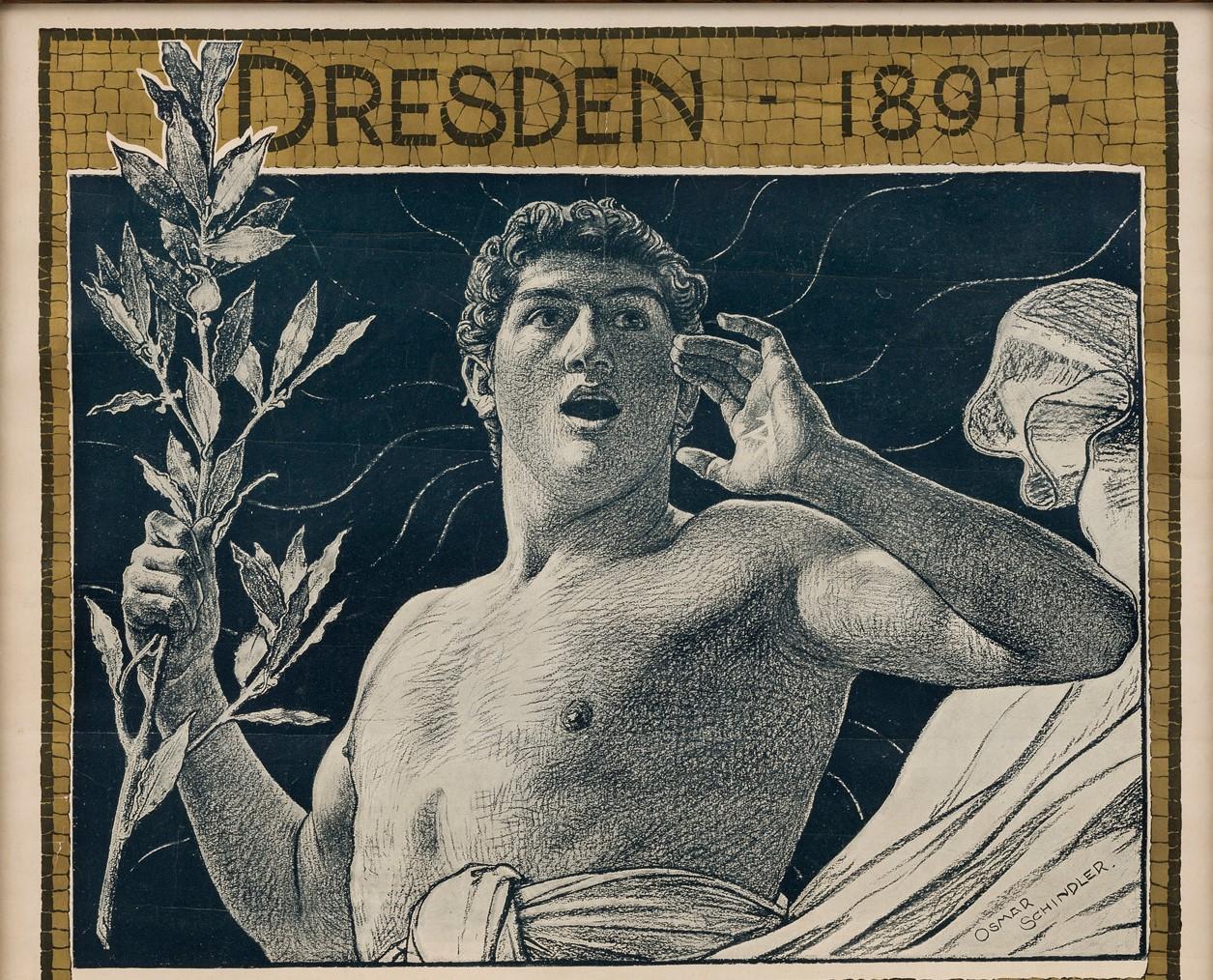 Exposición Internacional de Arte, Dresde - Print Art Nouveau de Osmar Schindler