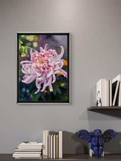 Chrysanthemum, Hyperrealist Still Life Painting, Oil on Canvas, 2026