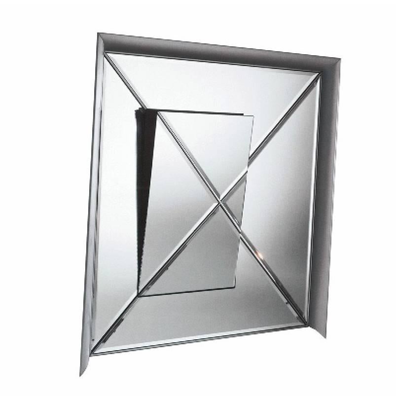 Gerahmter Osmond-Spiegel aus Aluminium von Pietro Derossi für Driade