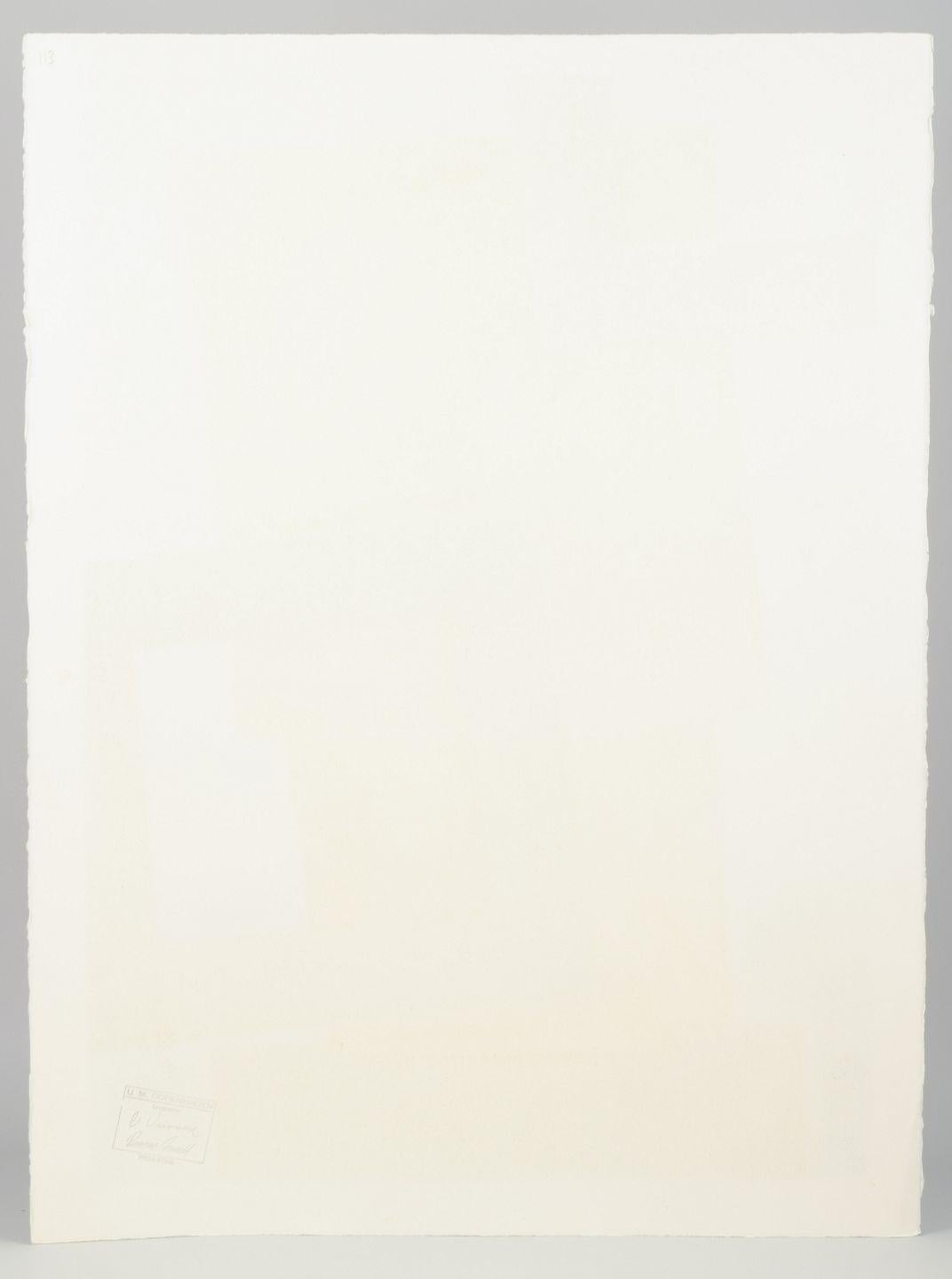 Hansen. Composition abstraite. Lithographie couleur sur papier, 1960 Excellent état - En vente à København, Copenhagen