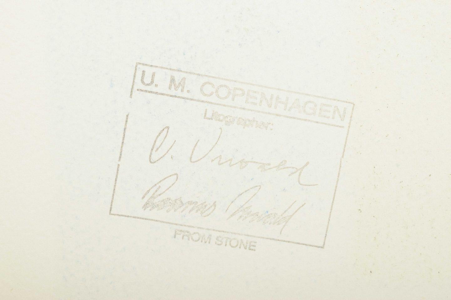 Milieu du XXe siècle Hansen. Composition abstraite. Lithographie couleur sur papier, 1960 en vente
