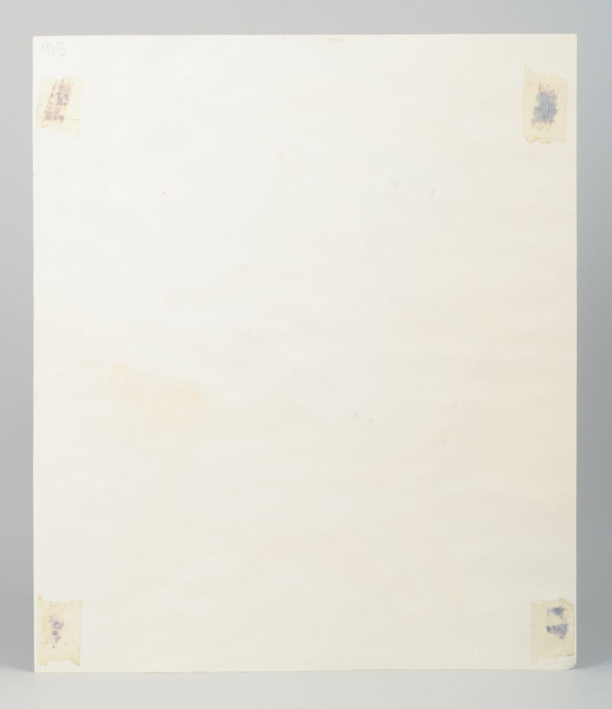 Danois Hansen. Composition abstraite. Gouache sur papier. Daté de 1976 en vente