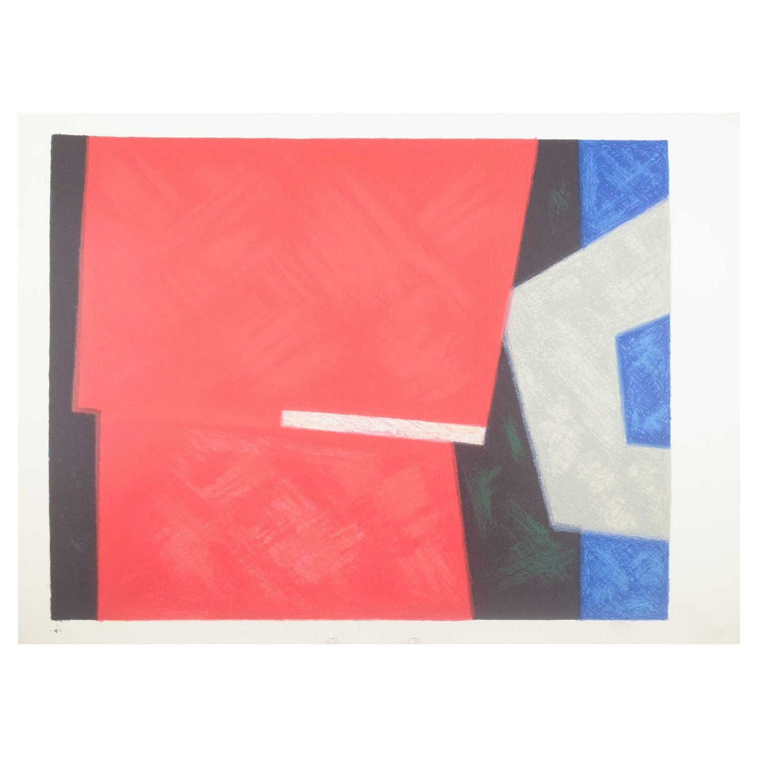 Osmund Hansen. Abstract composition. Lithograph on paper, 1960s