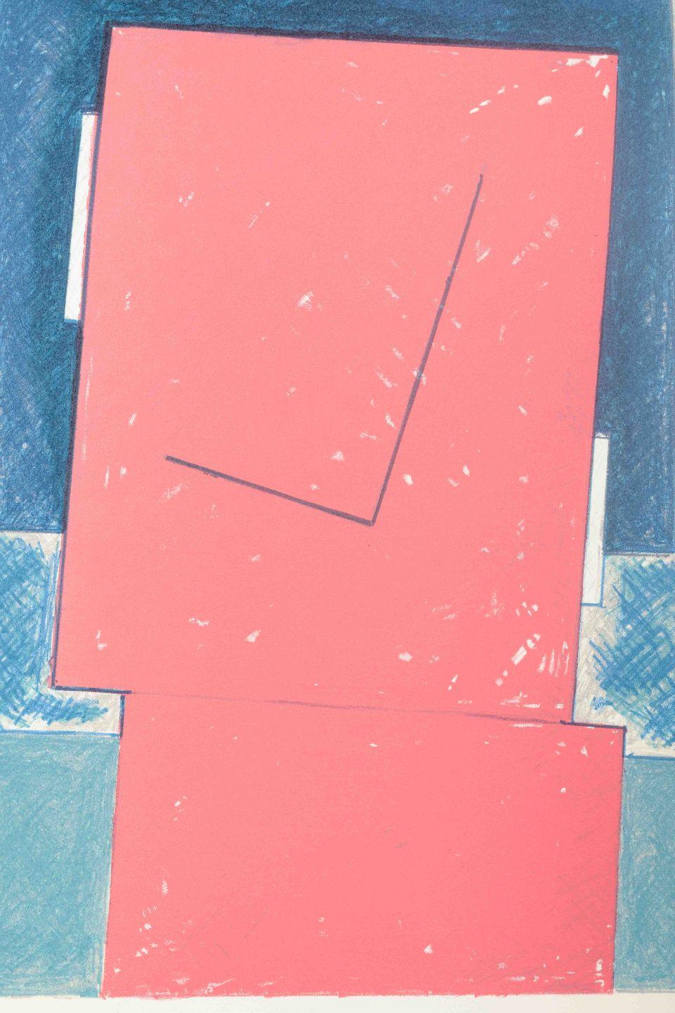 Moderne Hansen. Composition abstraite avec des formes géométriques. Lithographie sur papier en vente