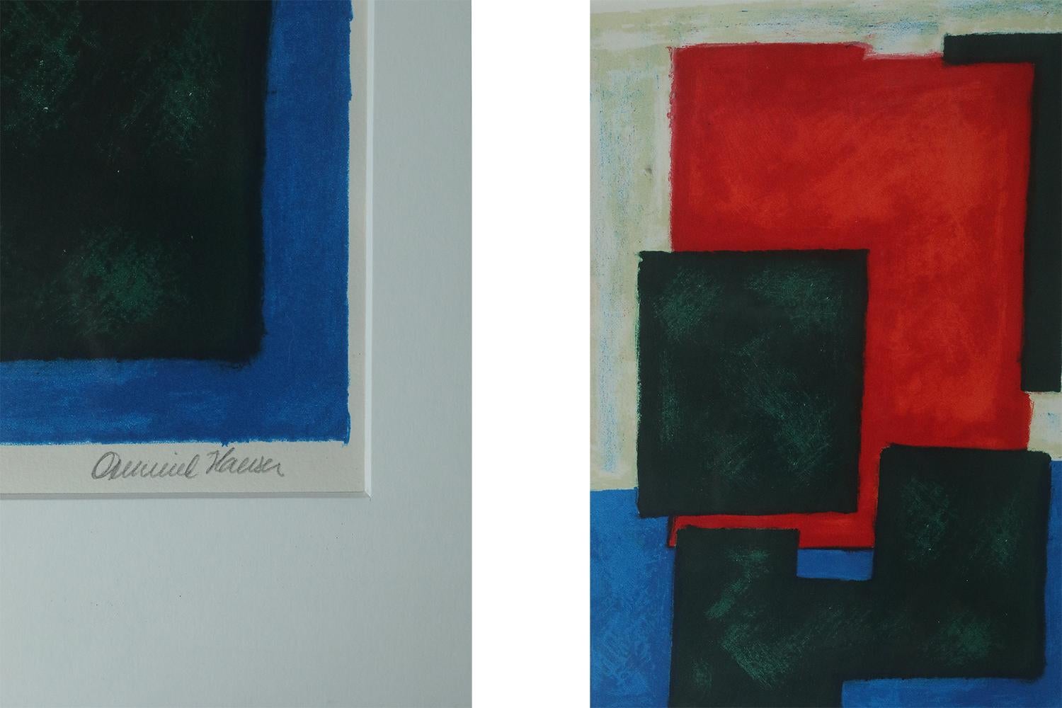 Modern Osmund Hansen, Composition, 1980s, Color Lithograph, Framed For Sale
