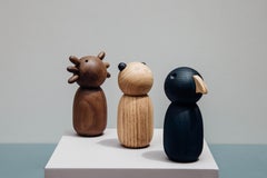 Oso De Anteojos in white oak and blackened ears, made in Colombia / Fauna Series