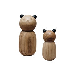 Oso De Anteojos in white oak and blackened ears, made in Colombia / Fauna Series