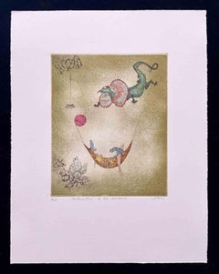 Zodiaco-Acquario - Etching by Ossi Czinner - 1980