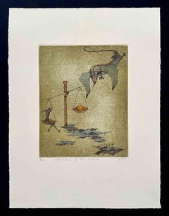 Zodiaco- Bilancia - Etching by Ossi Czinner - 1990