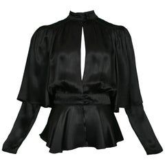 OSSIE CLARK  Camicetta cardinale con buco nero