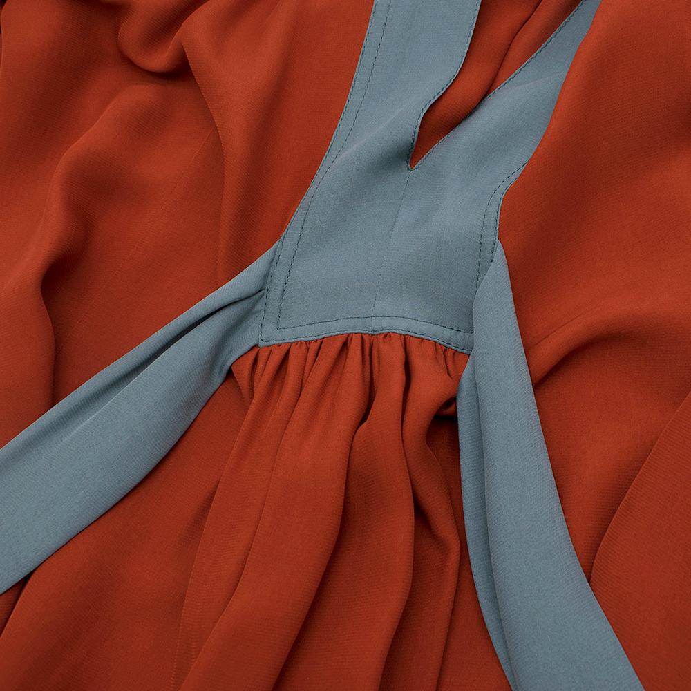 Ossie Clark Colour Block Silk Maxi Dress 8 XS 2