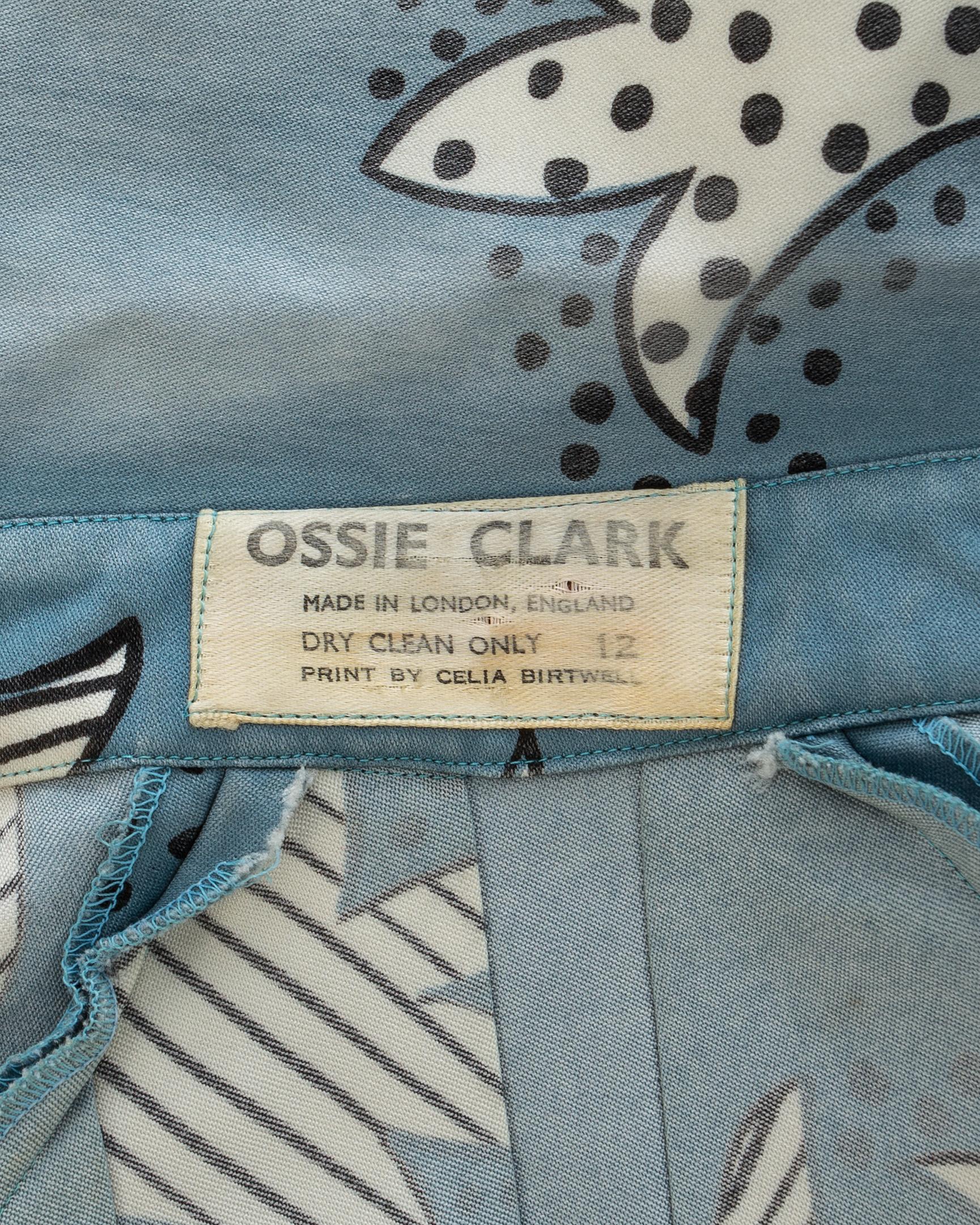 Ossie Clark cotton and silk chiffon 3 piece ensemble, c. 1969 2
