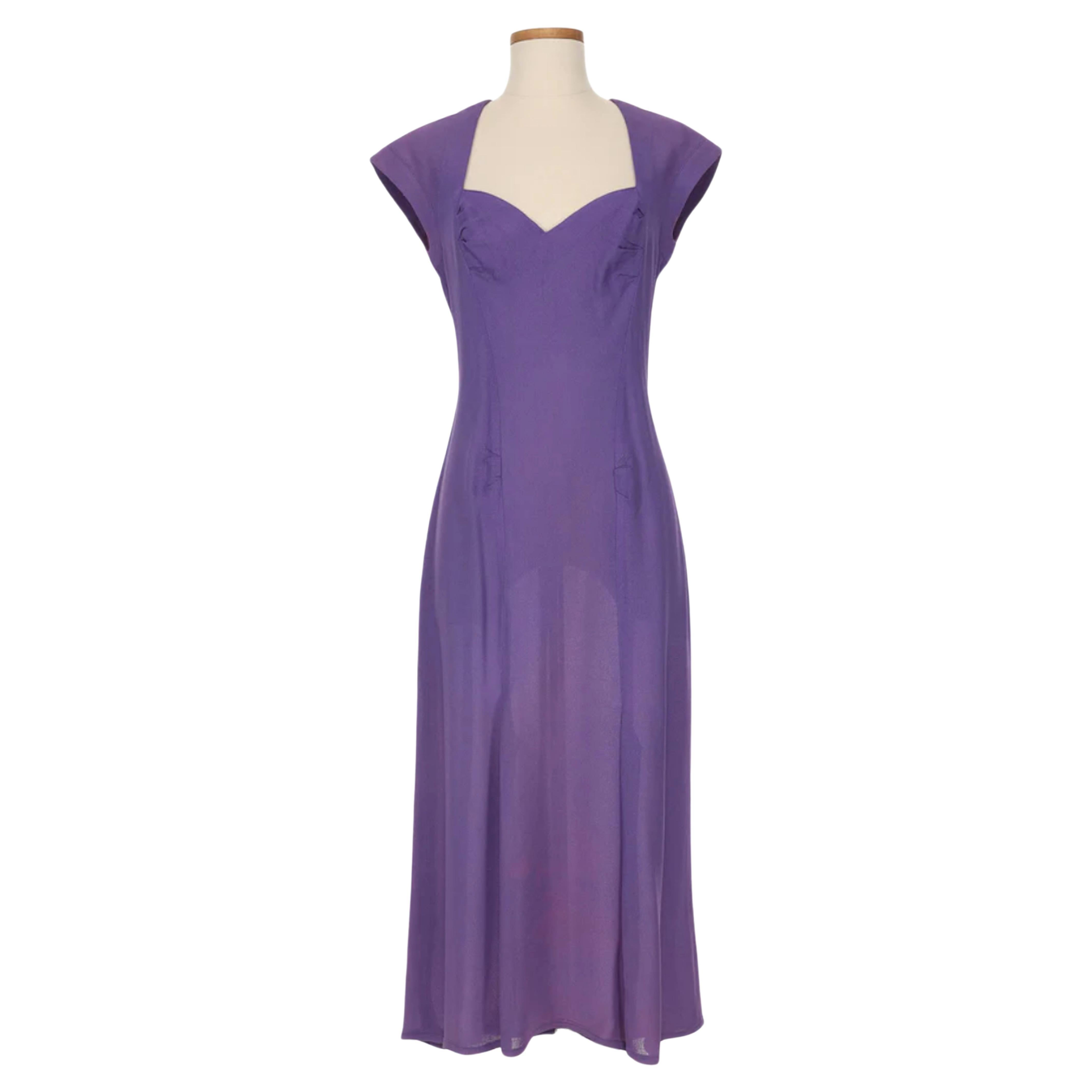 Ossie Clark For Radley 1970's Purple Dress For Sale