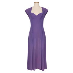 Retro Ossie Clark For Radley 1970's Purple Dress