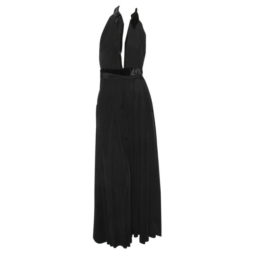 Ossie Clark Black Crepe Gown at 1stDibs