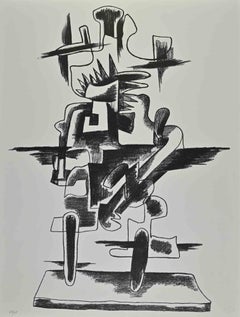Composizione - Litografia di Ossip Zadkine - metà del XX secolo