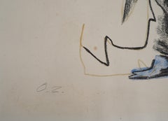 Man with a Bird - Original Lithograph Hand Signed & Numbered