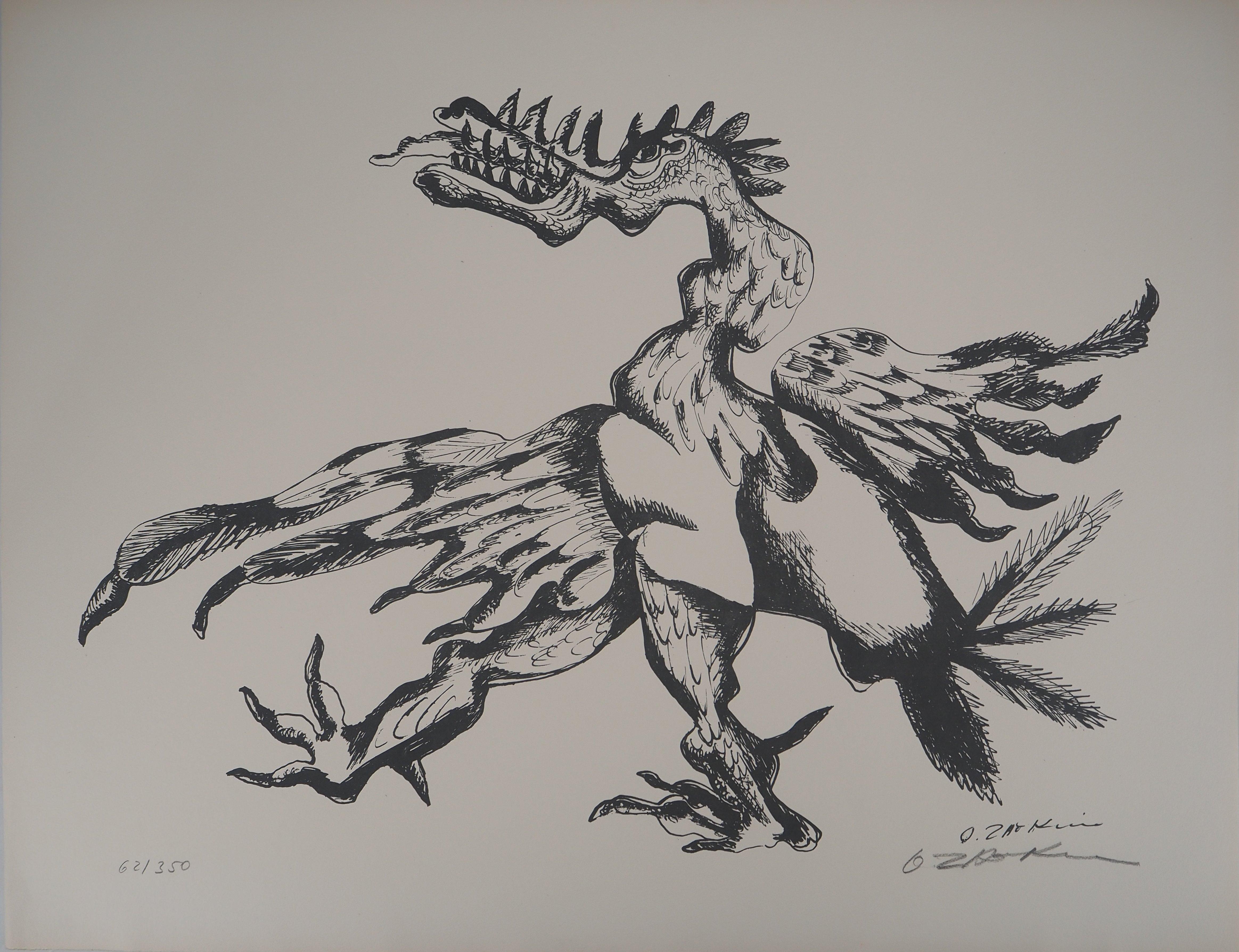 Ossip Zadkine Figurative Print - Mythology : Heracles and a Bird - Original Lithograph Hand Signed & Numbered