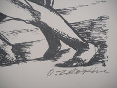 Mythology : Heracles and the Bull -Original Lithograph Hand Signed & Numbered