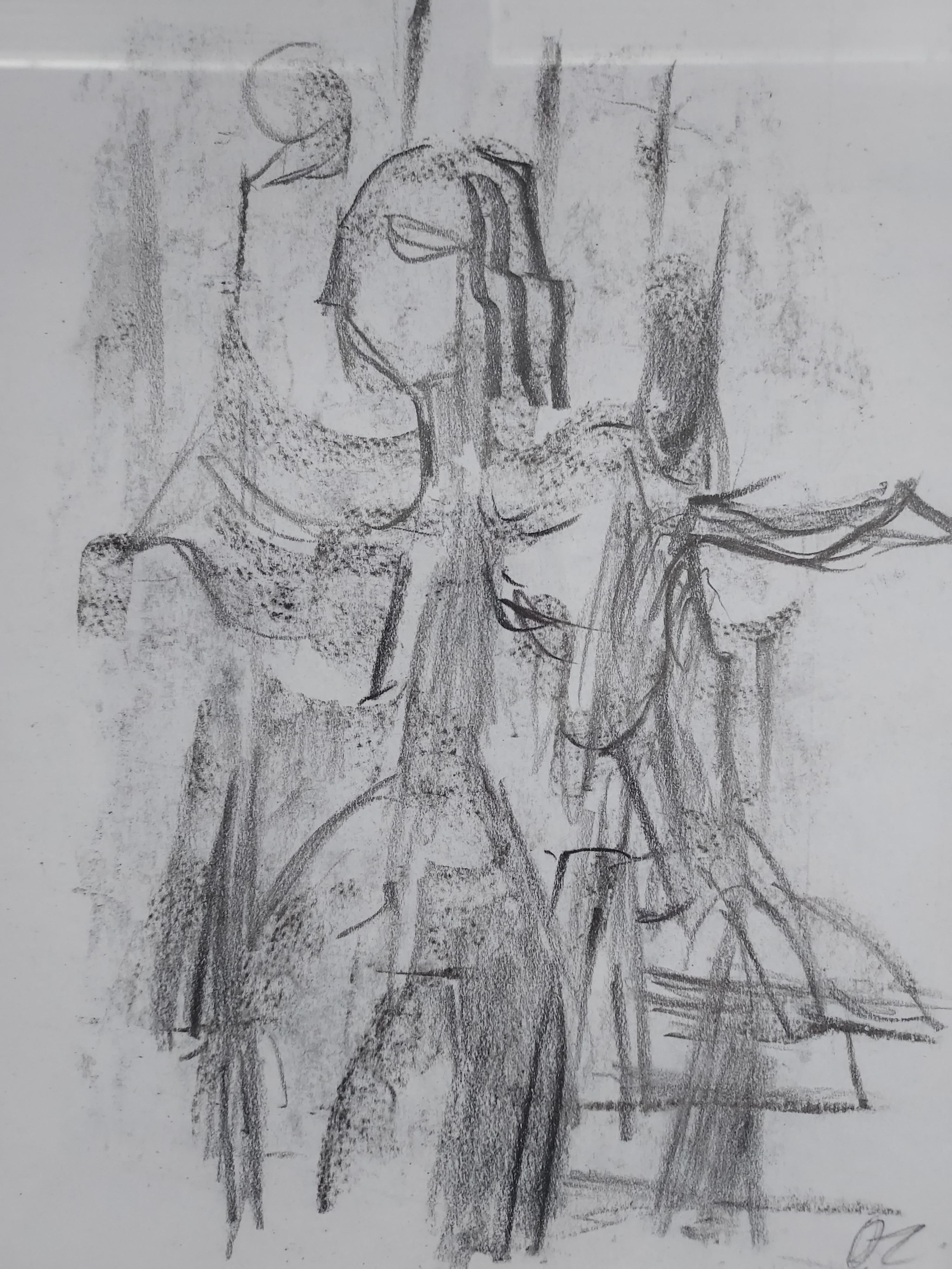Paire de dessins graphite en vente 1