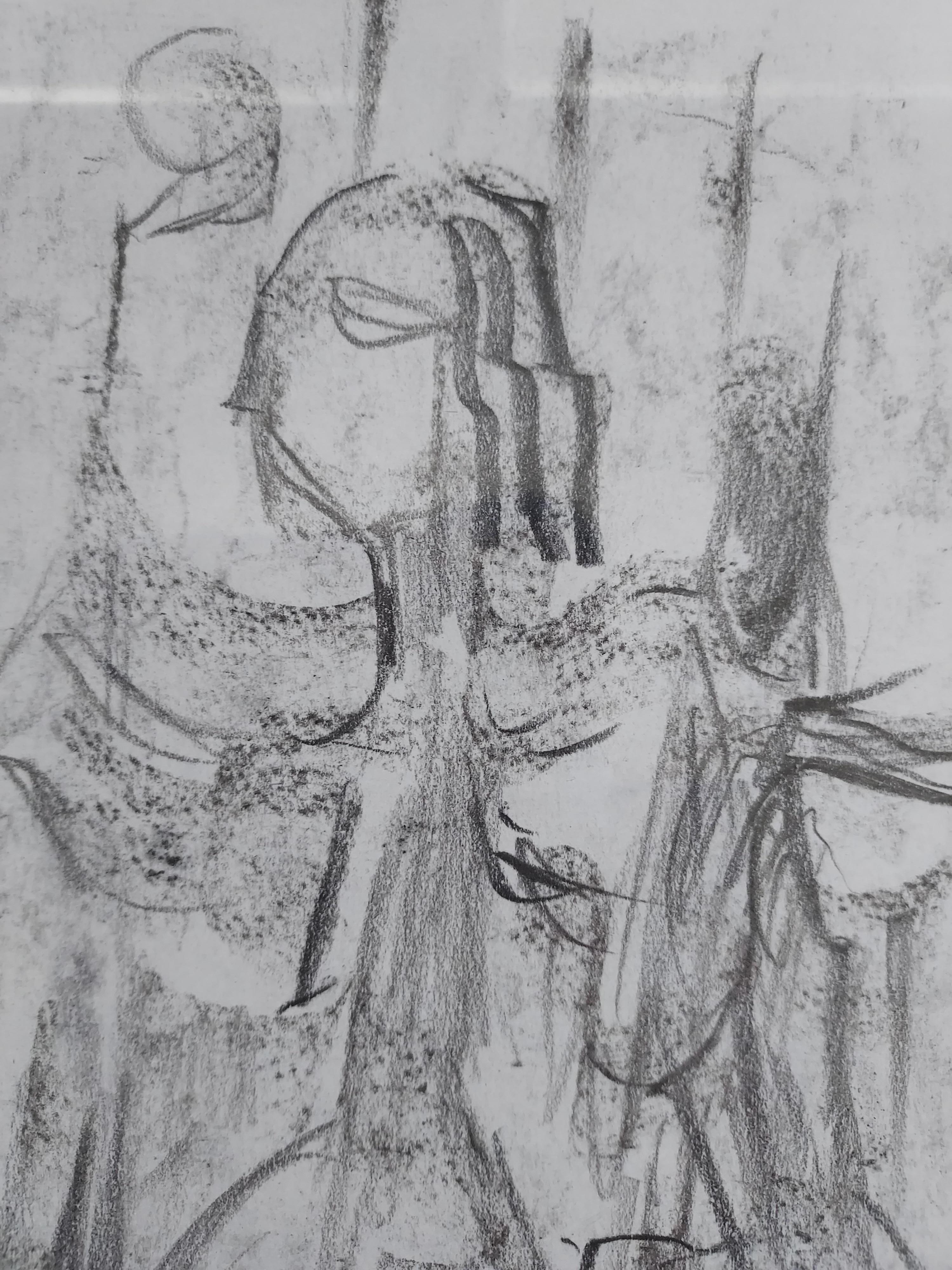 Paire de dessins graphite en vente 3