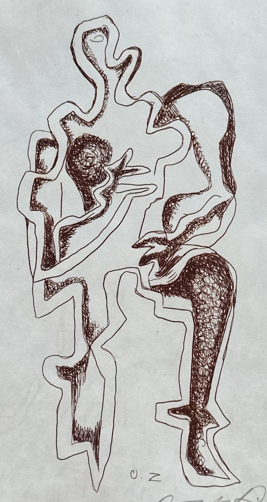 Surrealist Man - Original Etching Hand Signed - Czwiklitzer n°57 - Print by Ossip Zadkine